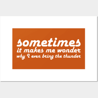 Hamilton: Sometimes it makes me wonder (retro white text) Posters and Art